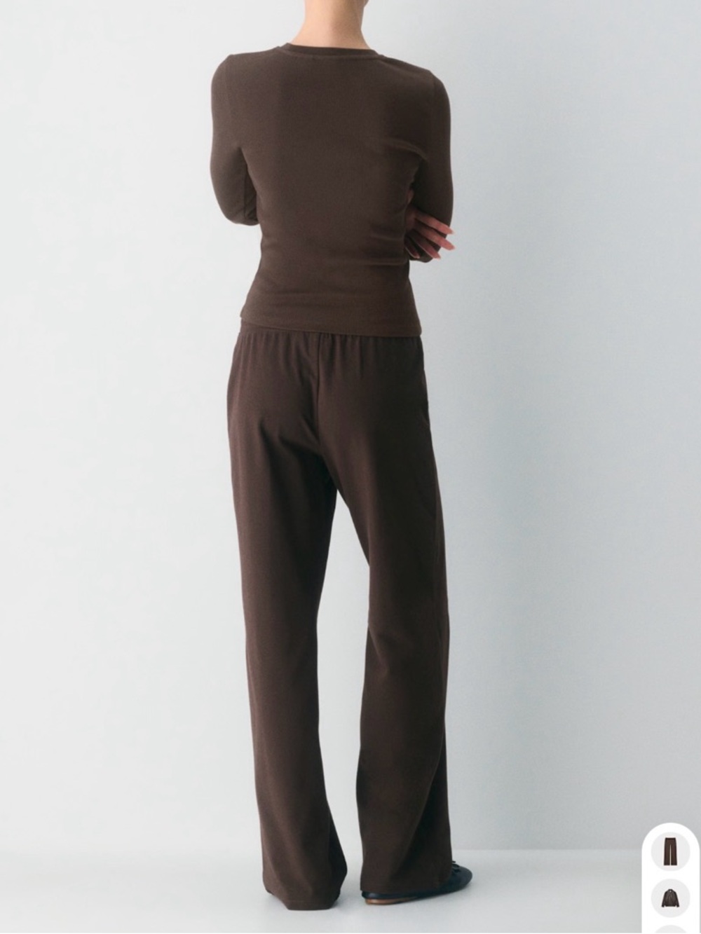 Aritzia Homestretch smooth vibe pant in brown size small NWOT - Picture 3 of 8